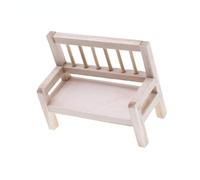 Wood Zakka Toy Figure Model Realistic Vintage Realistic Dolls House Pretend Girls Vintage Realistic Bench Chair Miniature Scene Decoration