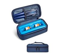 WOODAKE Insulin Cooler Travel Case for Vials & Pen - TSA Approved, Portable Medication Case with Reusable Ice Brick for Long-Lasting Cooling (Blue)