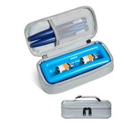 WOODAKE Insulin Cooler Travel Case for Vials & Pen - TSA Approved, Portable Medication Case with Reusable Ice Brick for Long-Lasting Cooling (Light Gray)