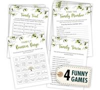 WOODAMORE Family Reunion Games and Activities - Family Feud Game Cards, Trivia Games for Family, How Well Do You Know Your Family Game, Family Reunion Bingo Game, Find The Family Member