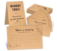 WOODAMORE Share A Memory Card For Celebration Of Life Decorations Ideas - 50 Pcs For Funeral Memorial Cards, Memory Cards Keepsake For Graduation, Wedding, Party, Funeral Decorations