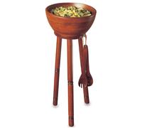Woodard & Charles Extra Large Salad/Serving Bowl Set with Stand. 16 x 7 Bowl 30 Stand 14 Servers -perfect for Caesar Salads Large Salads Popcorn