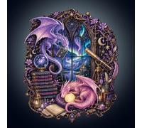 WOODBESTS Wooden Puzzles for Adults, 235pcs Moonlight Study Wooden Puzzle, Irregular Unique Puzzles, Beautiful Gifts for Puzzle Lovers (13.4 * 11.3in)