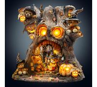 WOODBESTS Wooden Puzzles for Adults, Enchanted Bearhouse Wooden Jigsaw Puzzles, Unique Shape Cut Wood Adult Puzzle, Christmas Birthday Gifts for Puzzle Lover (L, 34 x 31.5 cm, 285 pcs)