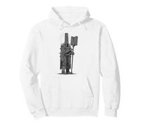 Woodblock Warrior Samurai Armor Dark Art Print Pullover Hoodie