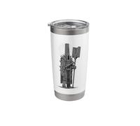 Woodblock Warrior Samurai Armor Dark Art Print Stainless Steel Insulated Tumbler