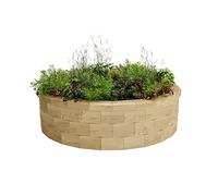 WoodBlocX Raised Beds For Garden, Circular Outdoor Round Wooden Planters To Grow Plants, Flowers & Vegetables. Large Raised Bed Planter- Easy To Assemble, No Power Tool Needed (123x35)