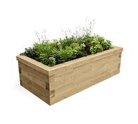 WoodBlocX Raised Beds For Garden, Rectangular Outdoor Garden Planters For Plants & Vegetables. Large Wooden Raised Bed Planter To Grow Crops - Easy Assembly, No Power Tool Needed - (150x75x45)