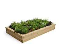 WoodBlocX Raised Beds For Garden, Rectangular Outdoor Garden Planters For Plants & Vegetables. Large Wooden Raised Bed Planter To Grow Crops-Easy Assembly, No Power Tool Needed (150x75x25)