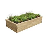 WoodBlocX Raised Beds For Garden, Rectangular Outdoor Garden Planters For Plants & Vegetables. Large Wooden Raised Bed Planter To Grow Crops - Easy Assembly, No Power Tool Needed - (225x112.5x45)
