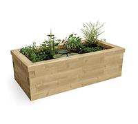 WoodBlocX Raised Pond Kit- Wooden Garden Pond For Fish, Plants & Other Wildlife. Outdoor Water Features For The Garden- Easy To Install & No Power Tools Needed -(1.5 x 0.75 x 0.45m)