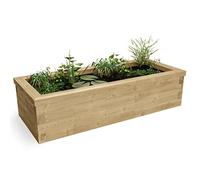 WoodBlocX Raised Pond Kit- Wooden Garden Pond For Fish, Plants & Other Wildlife. Outdoor Water Features For The Garden- Easy To Install & No Power Tools Needed- (1.875 x 0.75 x 0.45m)