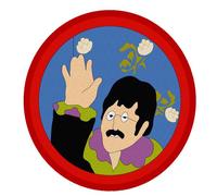 WOODBRASS CLUB Parche Beatles Motivo: Yellow Submarine John - 9 cm Patches