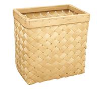 Woodchip Woven Storage Basket: Vintage Japanese Waste Bin For Home