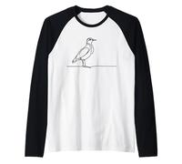 Woodcock Line Art Birdwatcher Raglan Baseball Tee