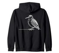 Woodcock Line Art Birdwatcher Zip Hoodie