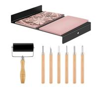 Woodcut Printing Tools, Linoleum Carving Tools, Linocut Printer Kit with Pen Cutter - Block Printing Stamp Making Toolkit for Art Students, Engraving Lovers and Beginners