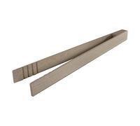 WooDeeDoo 1 Piece Natural Beech Wood Tongs (L) 22 cm (8.66") Grill Toaster Serving Utensil