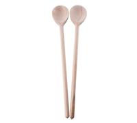 WooDeeDoo (2 Pack Long Narrow Blank Wooden Spoon | 29 cm (11") Long Beechwood Turner Kitchen Cooking Baking Mixing Non-Stick Pan Eco-friendly Utensils | Ideal for Decorating Arts Craft