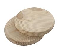WooDeeDoo (2 Pcs. Decorative 10 cm Wooden Drink Coasters | Real Pine Natural Unfinished Wood Blanks Circles Tea Coffee Table Cup Mat Slices Shapes | 1 cm Thick