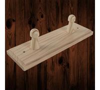 Woodeedoo 2 Peg Wooden Coat Hook Wall Mounted Natural Pine Unpainted Clothes Rack Rail For Wall Or Door Storage 18.5 X 6 X 5.5 Cm