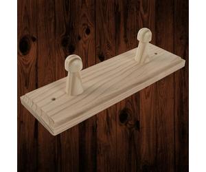 Woodeedoo 2 Peg Wooden Coat Hook Wall Mounted Natural Pine Unpainted Clothes Rack Rail For Wall Or Door Storage 18.5 X 6 X 5.5 Cm
