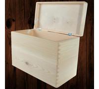 Woodeedoo 2 Tier Long Wooden Storage Crate Set With Lid For Slim Cupboards Deep Shelves Or Utility Organisation 40X20X27.5 Cm