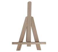 WooDeeDoo (3 Pcs.) Mini Wooden Table Top LUX Easel | 15 cm | Deeper Holder Trim | Solid Beech Wood Desk Art Canvas Display Stand for Name Wedding Cards Pictures Photos Crafts up to A5