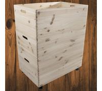 Woodeedoo 3-Tier Extra Large Deep Open Top Wooden Storage Boxes With Wheels And Stackable Crate Home Organiser 59.5X39.5X74.5Cm