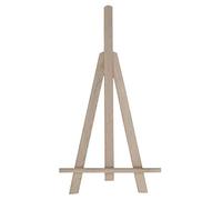 WooDeeDoo (4 Pcs.) Small Wooden Table Top LUX Easel | 25 cm | Deeper Holder Trim | Solid Beech Wood Desk Art Canvas Display Stand for Name Wedding Cards Pictures Photos Crafts up to A4