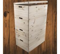 Woodeedoo 4-Tier Extra Large Deep Wooden Storage Boxes With Lid And Wheels Toys Home Office Organisation 59.5X39.5X97.5Cm