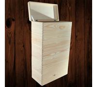 Woodeedoo 5 Tier Long Wooden Storage Crate Tower With Lid For Narrow Cabinets Under Shelf Or Hallway Use 40 X 20 X 66.5 Cm