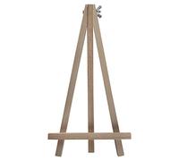 WooDeeDoo (50 Pcs.) Small Wooden Table Top Easel | 25 cm | Solid Beech Wood Desk Art Canvas Display Stand for Name Wedding Cards Pictures Photos Crafts up to A4