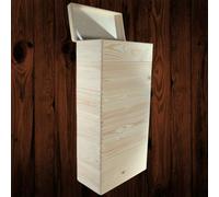 Woodeedoo 6 Tier Long Wooden Crate Tower With Lid Stackable Storage Box Column For Tall Cupboards Hallway 40 X 20 X 79.5 Cm