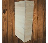 Woodeedoo 6 Tier Narrow Wooden Crate Tower With Flat Profile Sides Stackable Storage Unit With Wheels For Indoor Use 40X20X83.5 Cm