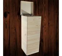 Woodeedoo 6 Tier Square Wooden Box Tower With Lid Stackable Cube Storage Column Home Office Bedroom Entry Use 30 X 30 X 79.5 Cm