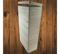 Woodeedoo 6 Tier Wooden Storage Unit Lid & Wheels Stackable Crates Tall Narrow Pine Bathroom Tower Workshop Craft 40X20X84 Cm