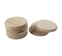 WooDeeDoo (8 Pcs. Decorative 10 cm Wooden Drink Coasters | Real Pine Natural Unfinished Wood Blanks Circles Tea Coffee Table Cup Mat Slices Shapes | 1 cm Thick