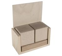 WooDeeDoo Blank Wooden Desk Perpetual Block Calendar Unpainted Beechwood for DIY Painting Staining Decorating Craft Customisation Home Office Organiser 13.5 x 7 x 17 cm