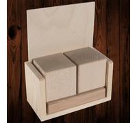 Woodeedoo Blank Wooden Desk Perpetual Block Calendar Unpainted Plain Beechwood Diy Craft Decoration Custom 13.5 X 7 X 17 Cm