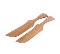 WooDeeDoo Cherry Wood Butter Knife 20 cm | Pack of 2 | Natural Eco-Friendly Cheese Jam Spreader Utensil Travel Picnic Breakfast Party Camping Outdoor Dinner Tableware Accessories | Unfinished Wood