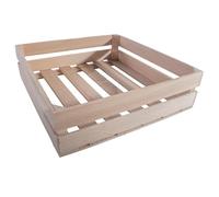 WooDeeDoo Decorative Square Wooden Small Crate | 18 x 18 x 5.5 cm | Souvenir Case Gift Hamper Display Shelf Collection Counter Storage Box | Unpainted Natural Wood