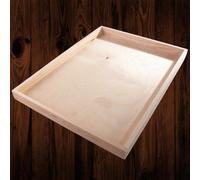 Woodeedoo Extra Large Rectangular Wooden Serving Tray Shallow Display Box Unfinished Pine Storage Organiser Home Décor 45X35X3 Cm