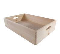WooDeeDoo Extra Large Underbed Shallow Storage Crate Box | 60 x 40 x 13.5 cm | Untreated Paintable Pine | No Lid Crate Container Organiser