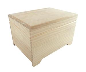 WooDeeDoo Large Decorative Wooden Ashes Urn Cremation Coffin Casket Box | 23 x 17 x 15 cm | Pet Dog Cat Bird | Unfinished Wood for Personalisation