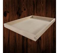 Woodeedoo Large Rectangular Wooden Serving Tray Shallow Display Box Pine Storage Organiser Keys Jewellery Home Décor 40X30X3 Cm