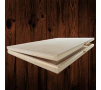 Woodeedoo Large Shallow Slim Wooden Box With Lid & Clasp Storage Case Holder For Trinkets Treasures Crafts Gifts 37X26.5X3Cm