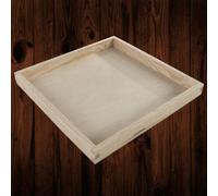 Woodeedoo Large Square Wooden Serving Tray Shallow Display Box Unfinished Pine Storage Organiser Home Desk Countertop 30X30X3 Cm