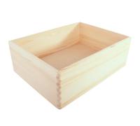 WooDeeDoo Large Wooden Storage Crate Open Top Pine 40 × 30 × 13 cm