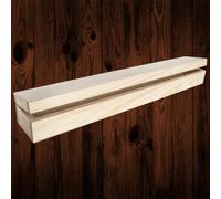 Woodeedoo Long Rustic Wooden Box For Candles Communion Keepsakes Knitting Needles Brushes Craft Projects Plain Pine 47X7X5.5 Cm